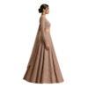 13 Georgette Lucknowi Sequence Work Rosy Brown Lehenga Choli