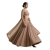 14 Georgette Lucknowi Sequence Work Rosy Brown Lehenga Choli