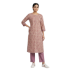 Avni Beige Cotton Printed Floral Pant & Kurta Set